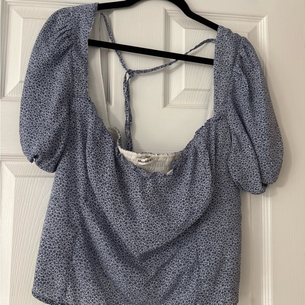 Abercrombie & Fitch Blue Patterned Blouse